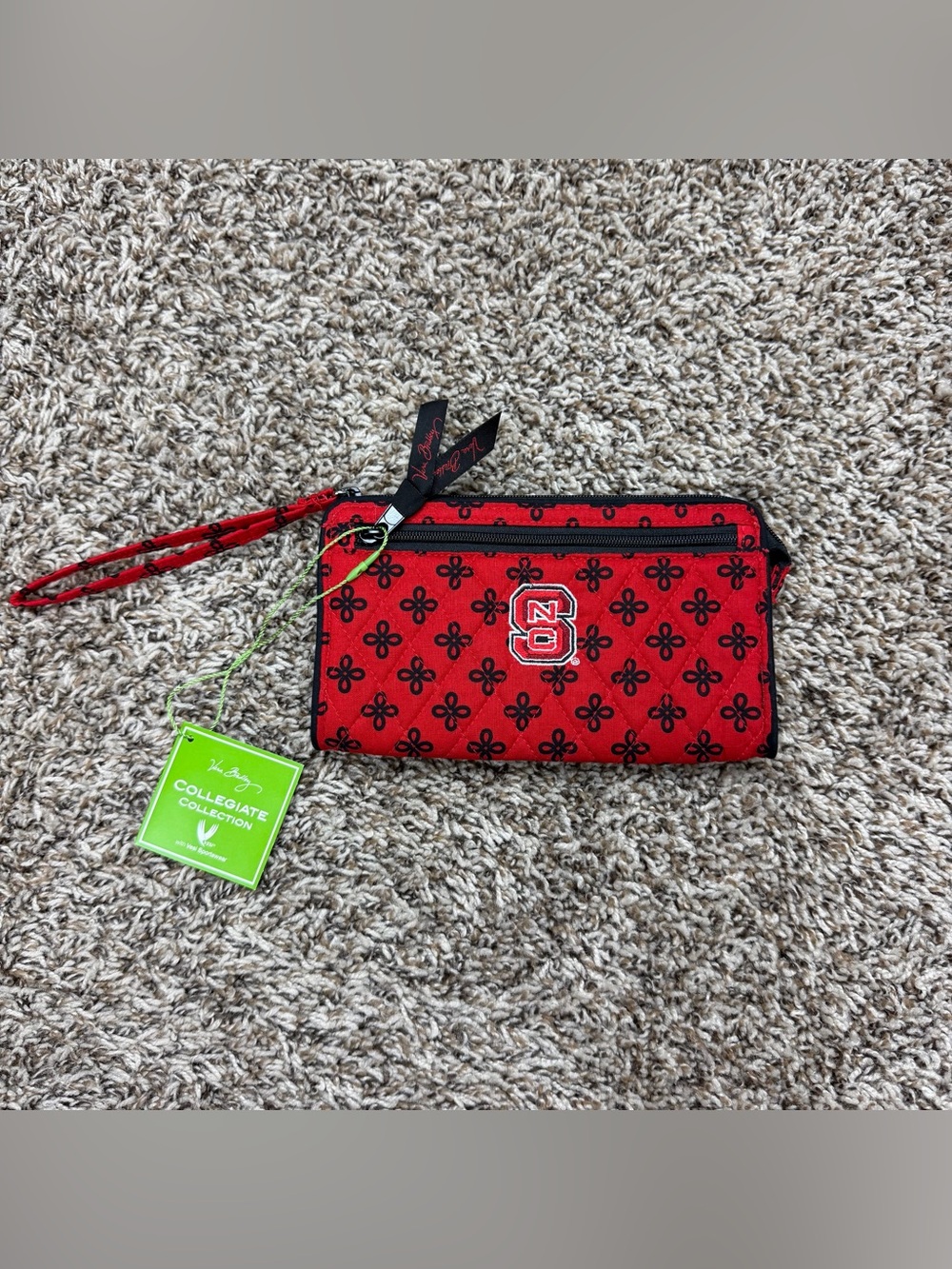 Vera Bradley Red Quilted NC State Wolfpack Collegiate Collection Wristlet